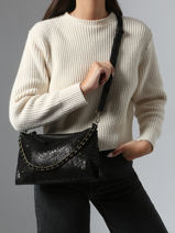 Cross Body Tas Joanna Leder Pieces Zwart joanna 17160097-vue-porte